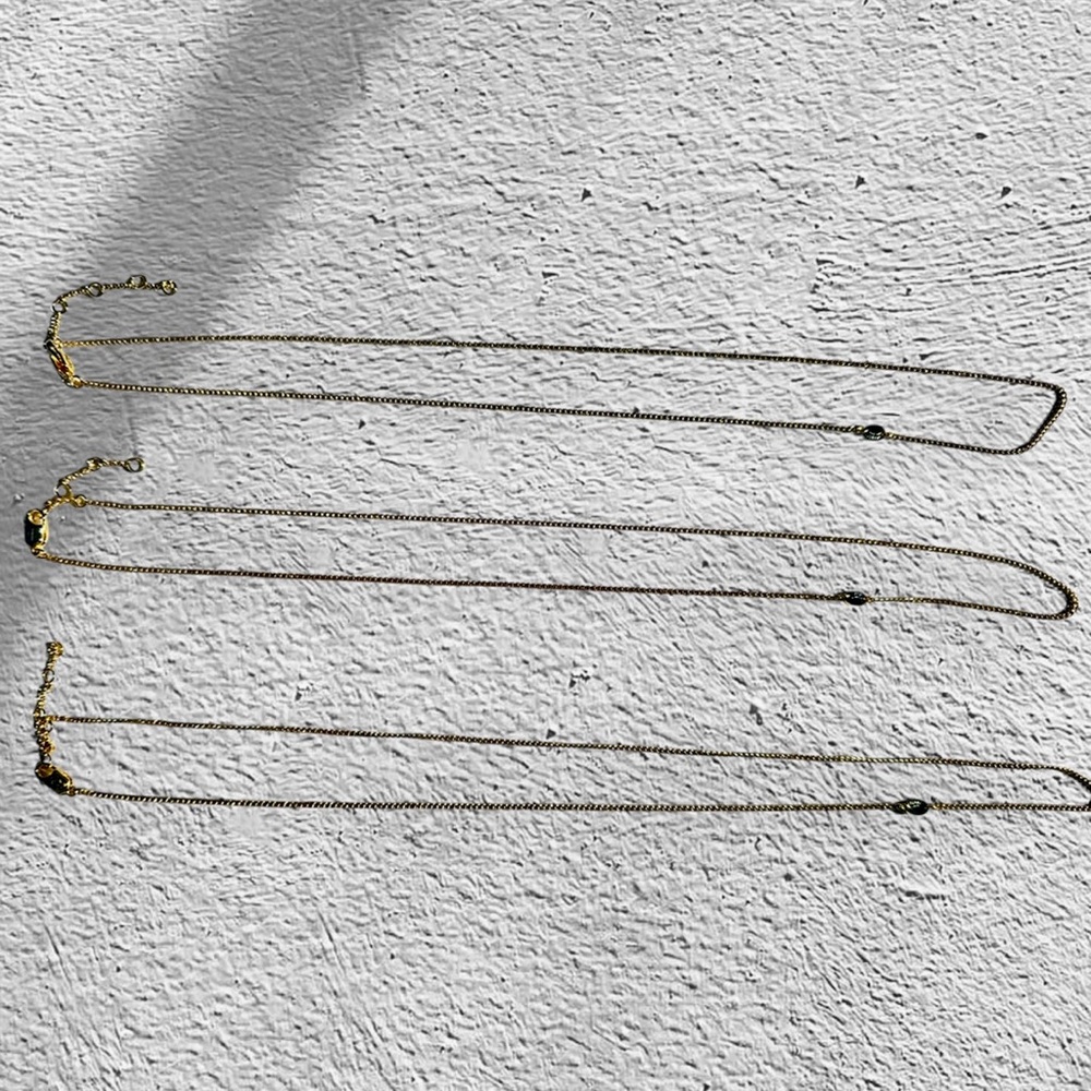 Juicy Couture gold necklace chains set of 3